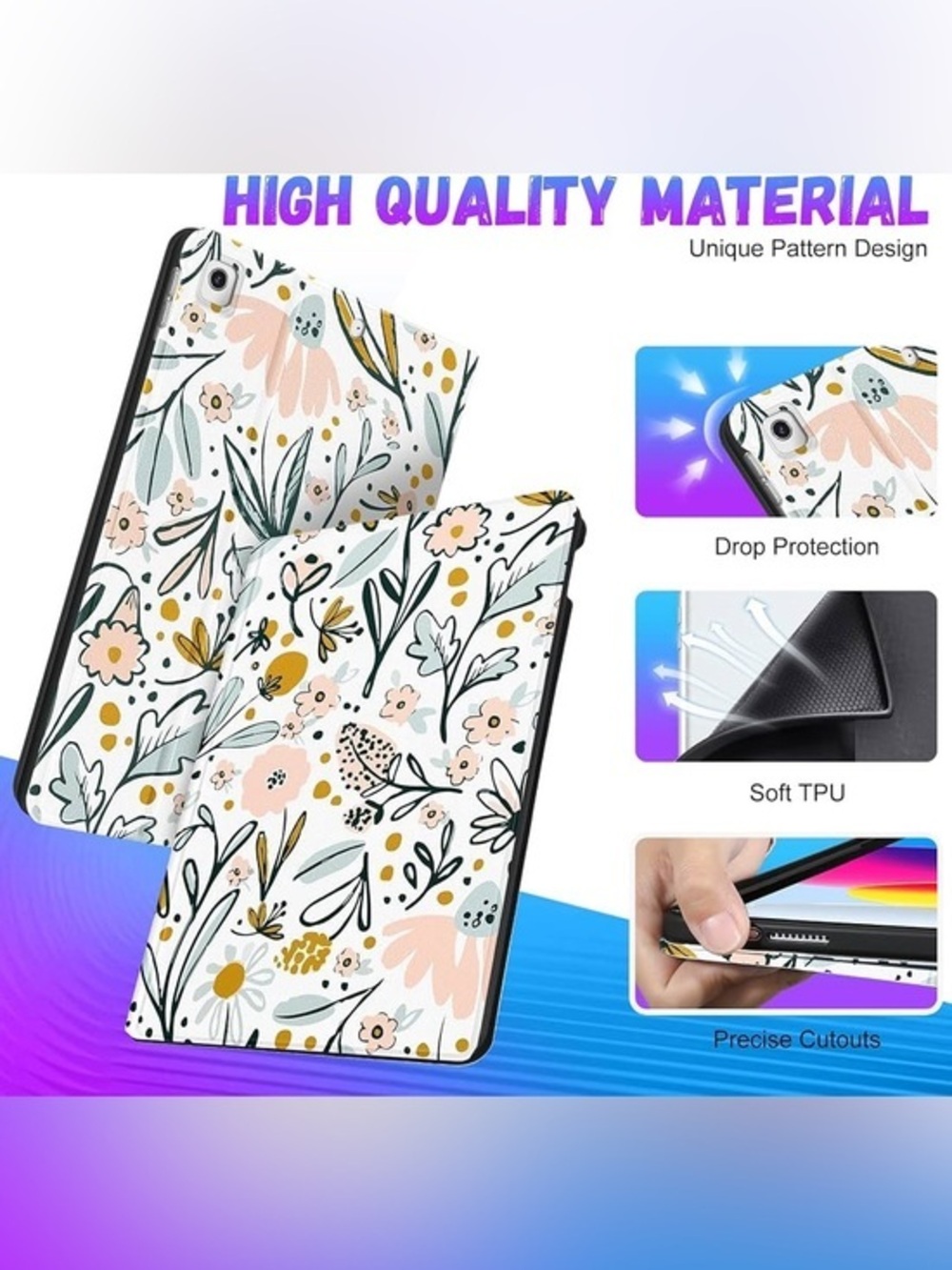 NEW Uppuppy for iPad 9th/8th/7th Generation Case 10.2 folio